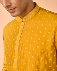 Manyavar Men Mustard Sunshine Kurta Pajama