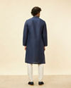 Manyavar Men Navy Blue Embroidered Bandhgala Kurta Set