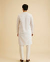 Manyavar Men Enthralling Cream Satin Kurta Pajama