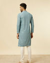 Manyavar Men Mustard Yellow Chikankari Kurta Set