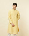 Crayola Yellow Diamond Patterned Kurta Set