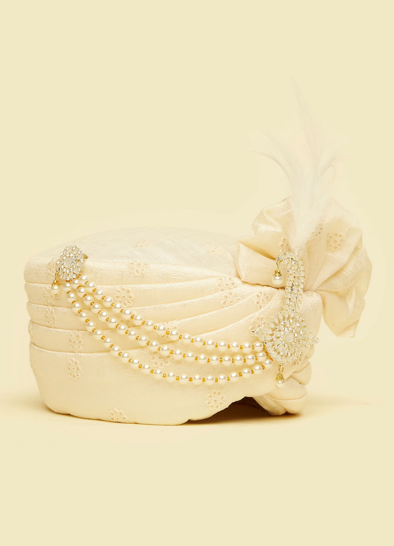 Manyavar Men Cream Elegance Safa