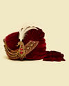 Manyavar Men Regal Maroon Velvet Safa