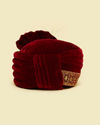 Manyavar Men Regal Maroon Velvet Safa
