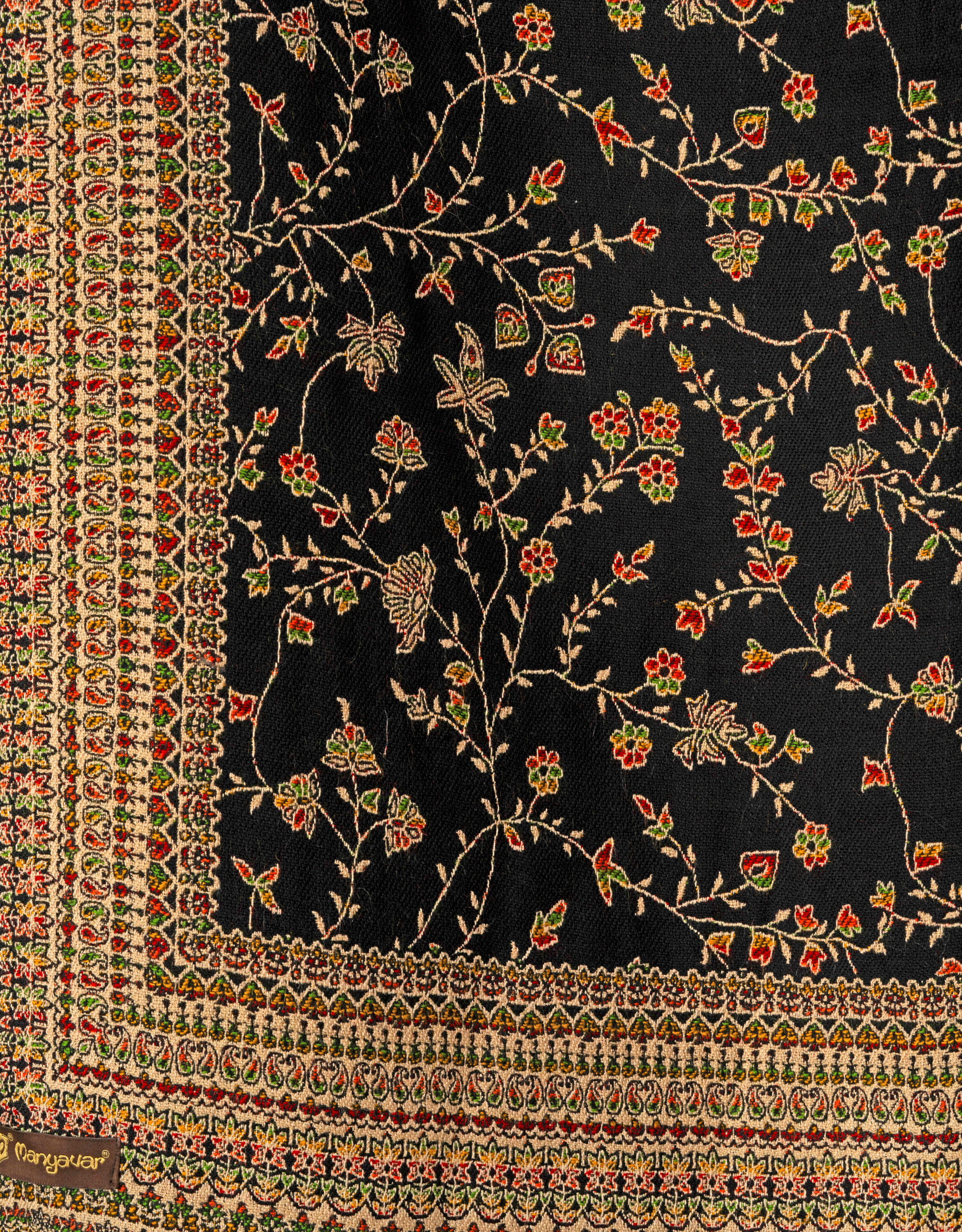 Manyavar Men Elegant Black Shawl