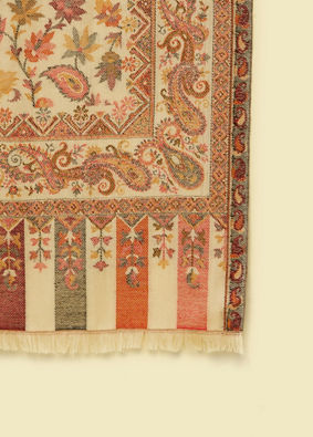 Manyavar Men Cream Elegance Shawl