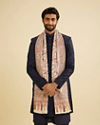 Manyavar Men Classic Cream Festive Shawl Accessories image number 0