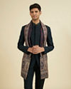 Manyavar Men Dark Blue Elegance Shawl