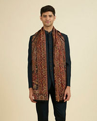 Manyavar Men Black Elegance Shawl