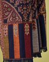 Manyavar Men Dark Blue Blended Viscose Shawl with Print