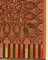 Manyavar Men Ebony Black Floral Vine Patterned Shawl with Paisley And Fern Motifs