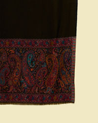 Manyavar Men Black Elegance Viscose Shawl