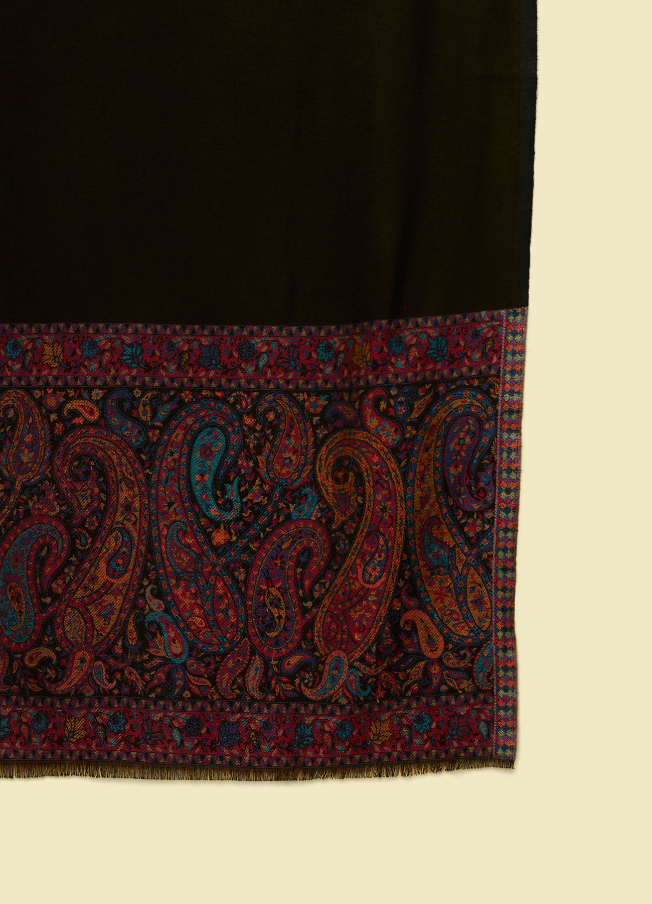 Manyavar Men Black Elegance Viscose Shawl