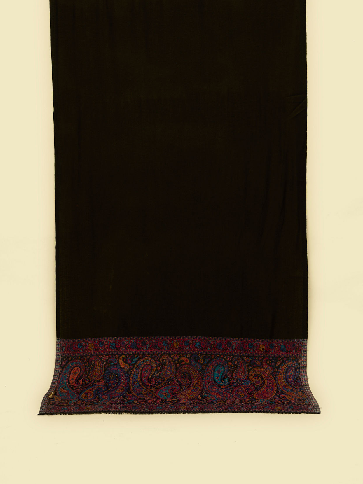 Manyavar Men Black Elegance Viscose Shawl