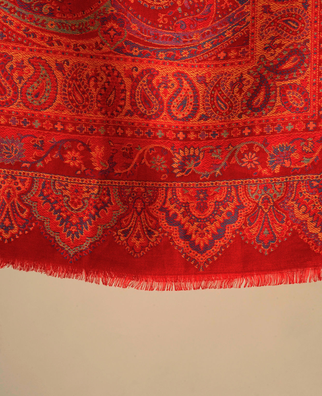 Manyavar Men Regal Red Viscose Shawl