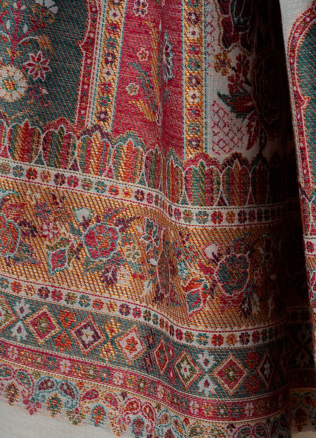 Manyavar Men Warm White Elegance Shawl