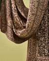 Manyavar Men Black Viscose Shawl