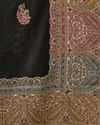 Manyavar Men Black Viscose Shawl with Embroidery