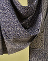 Manyavar Men Dark Blue Viscose Shawl with Print
