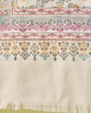 Manyavar Men Cream Viscose Shawl with Floral Print