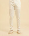 Manyavar Men Elegant Cream Kurta Jacket Set
