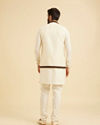 Manyavar Men Elegant Cream Kurta Jacket Set