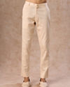 Manyavar Men Lush Beige-Coral Kurta Jacket Set