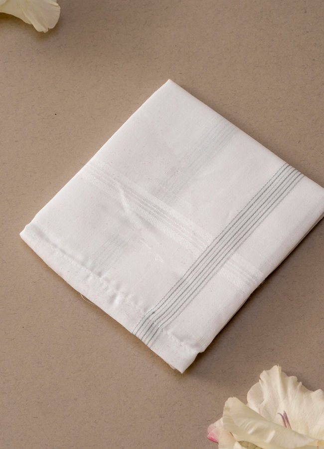Manyavar Men Gleaming Cotton Handkerchief