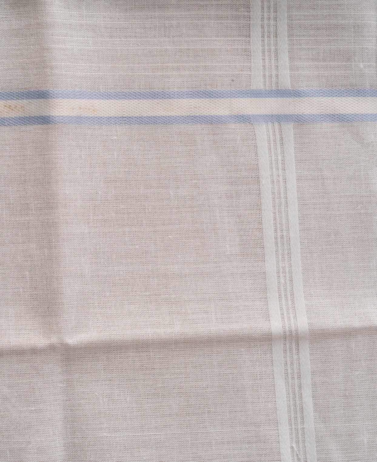 Manyavar Men White Beige Cotton Elegance Handkerchief