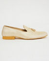 Manyavar Men Antique White Tassled Loafers