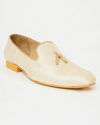 Manyavar Men Antique White Tassled Loafers image number 3