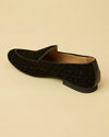 Coal Black Sequinned Loafer Style Jutis image number 5