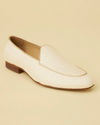 alt message - Manyavar Men Soft Cream Self Patterned Loafers image number 2