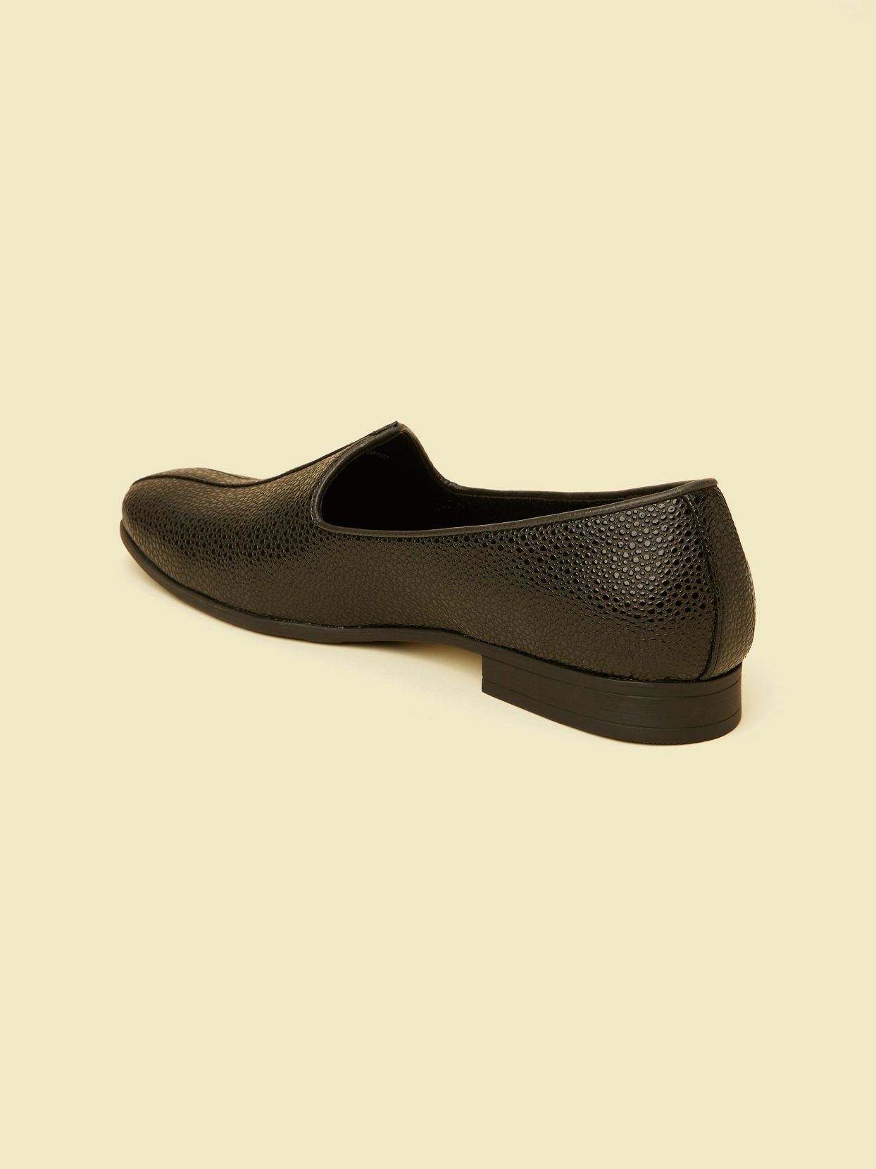 Manyavar Men Kohl Black Loafer Style Shoes