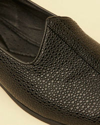 Manyavar Men Kohl Black Loafer Style Shoes