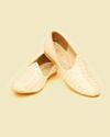 Manyavar Men Cream Colored Festive Shoe image number 0