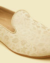 Manyavar Men White Reviving Brocade Shoe image number 1