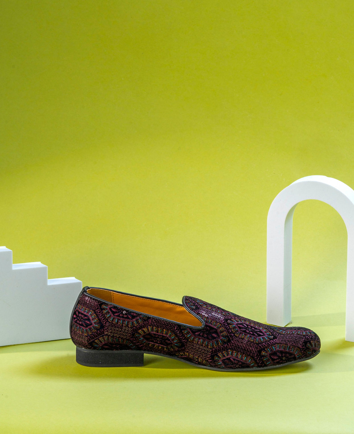 Manyavar Men Velvet Wine Indulgence Shoe