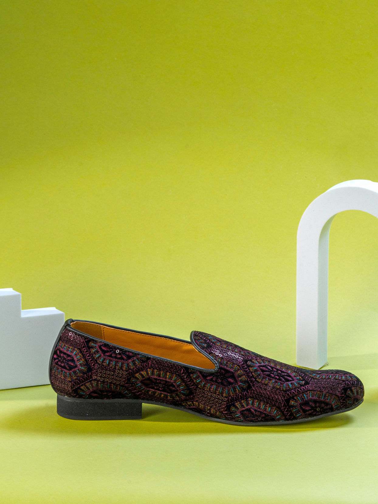 Manyavar Men Velvet Wine Indulgence Shoe