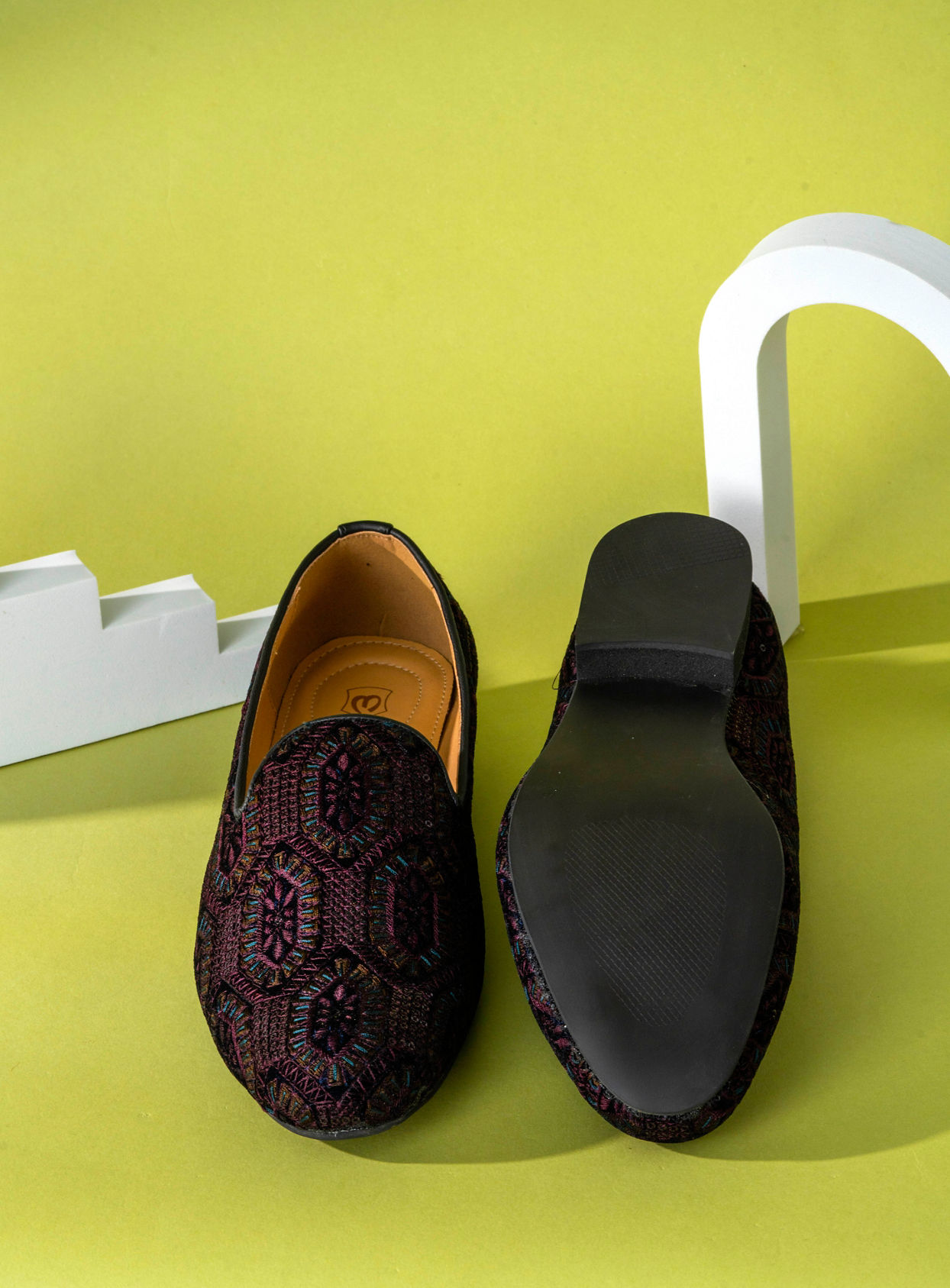 Manyavar Men Velvet Wine Indulgence Shoe