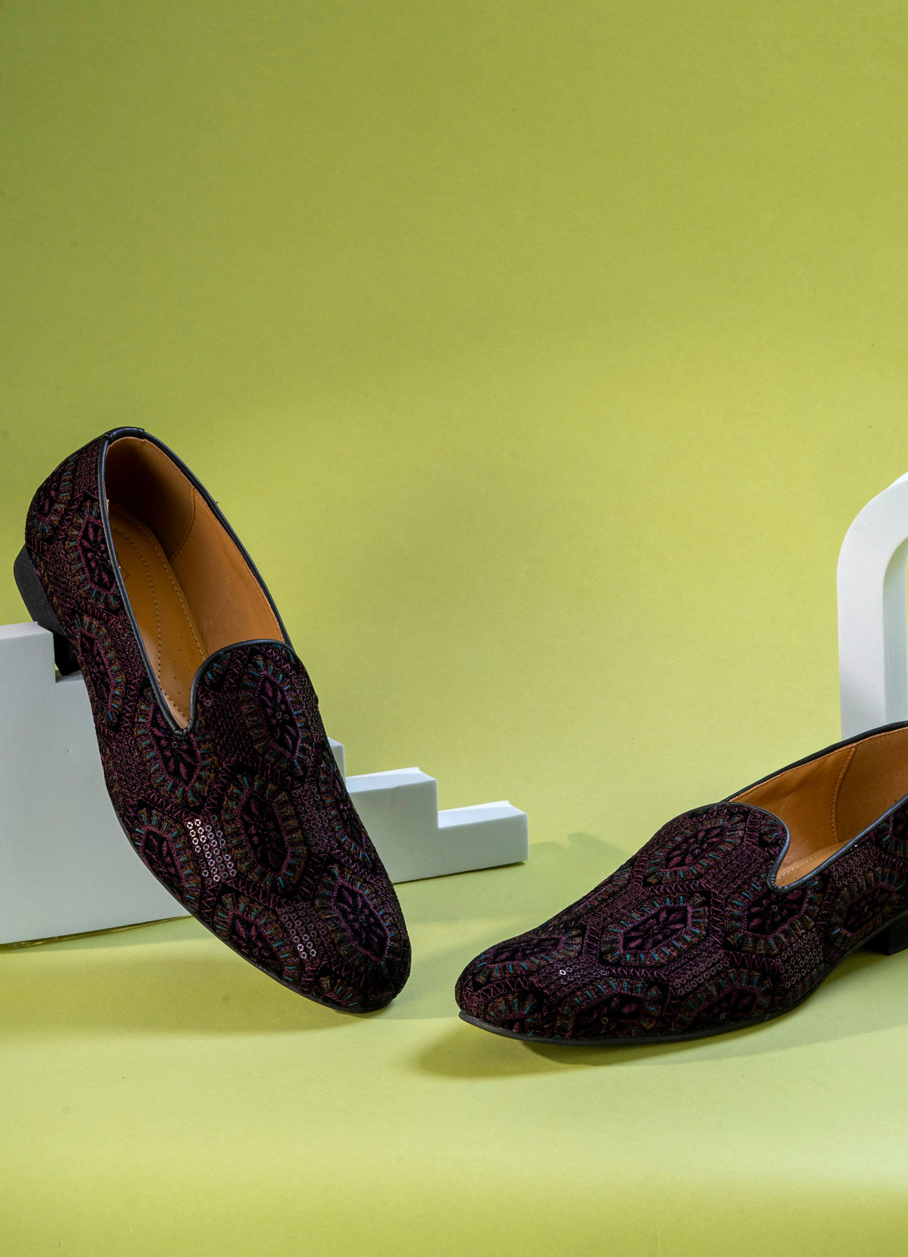 Manyavar Men Velvet Wine Indulgence Shoe