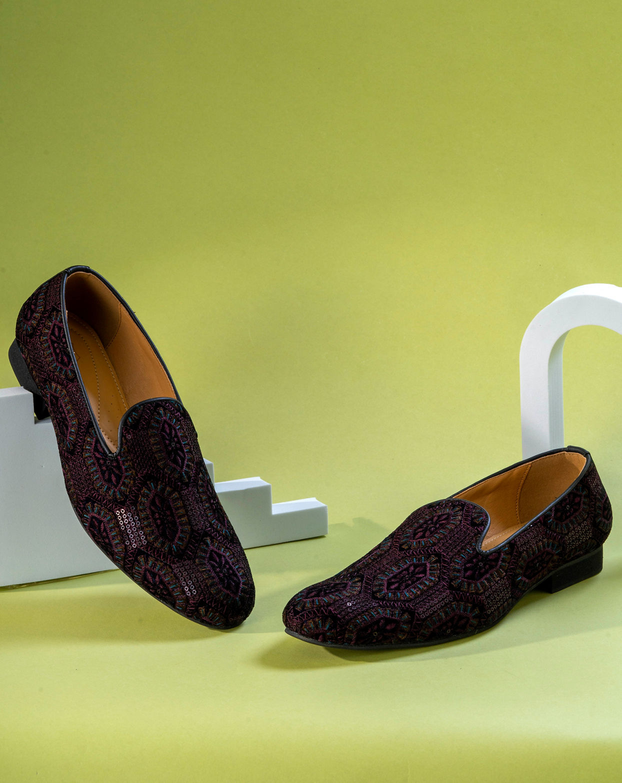 Manyavar Men Velvet Wine Indulgence Shoe