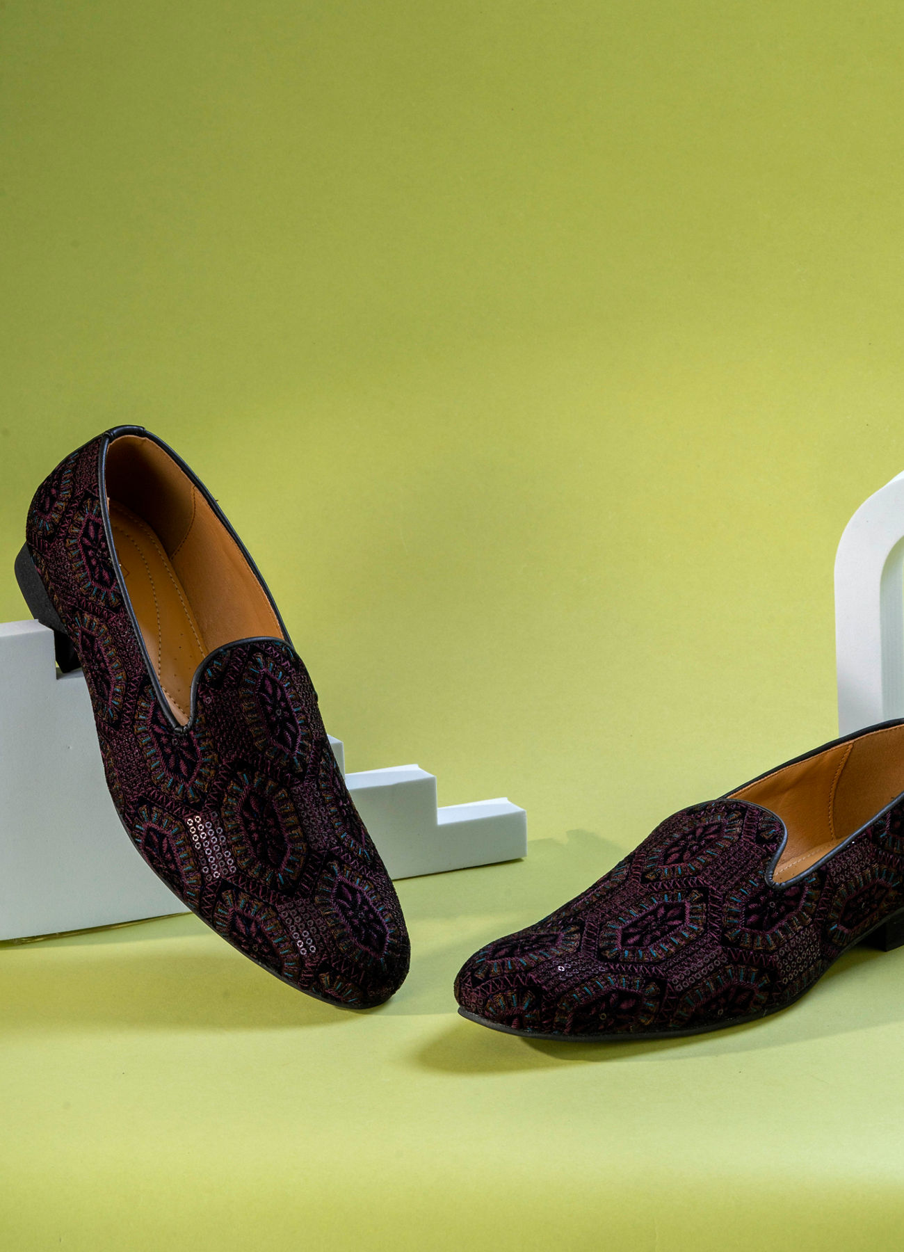 Manyavar Men Velvet Wine Indulgence Shoe