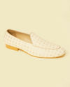 Manyavar Men Cream Georgette Festive Shoe