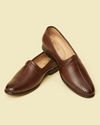Manyavar Men Opulent Dark Brown Shoe