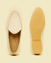 Manyavar Men Velvety Elegance Cream Shoe