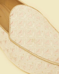 Manyavar Men Velvety Elegance Cream Shoe