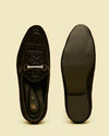 Manyavar Men Velvety Black Festive Shoe