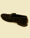 Manyavar Men Velvety Black Festive Shoe