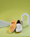 Manyavar Men White Brocade Shoe